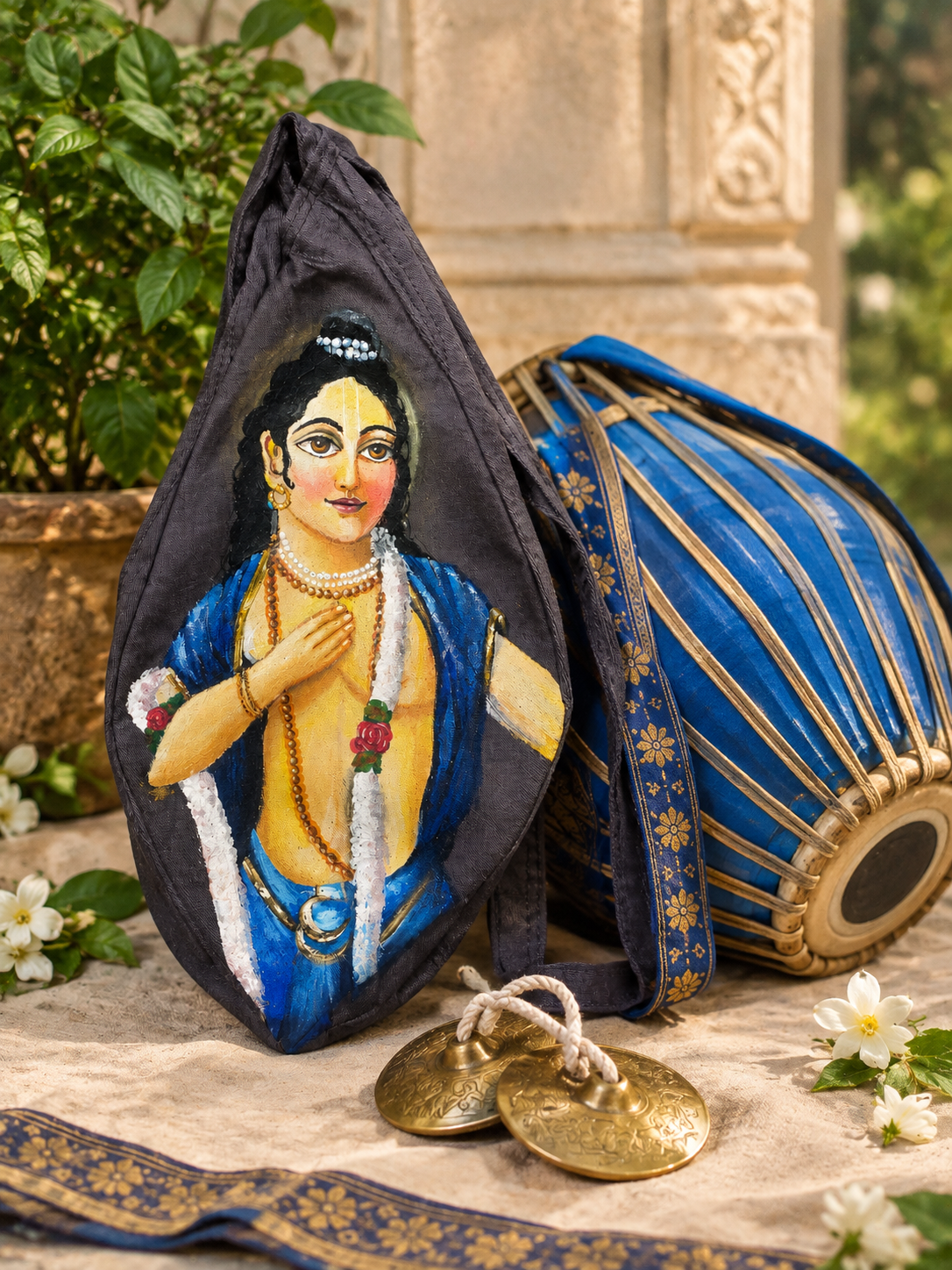 Hand-Painted Washable Japa Beadbag | Lord Nityanand