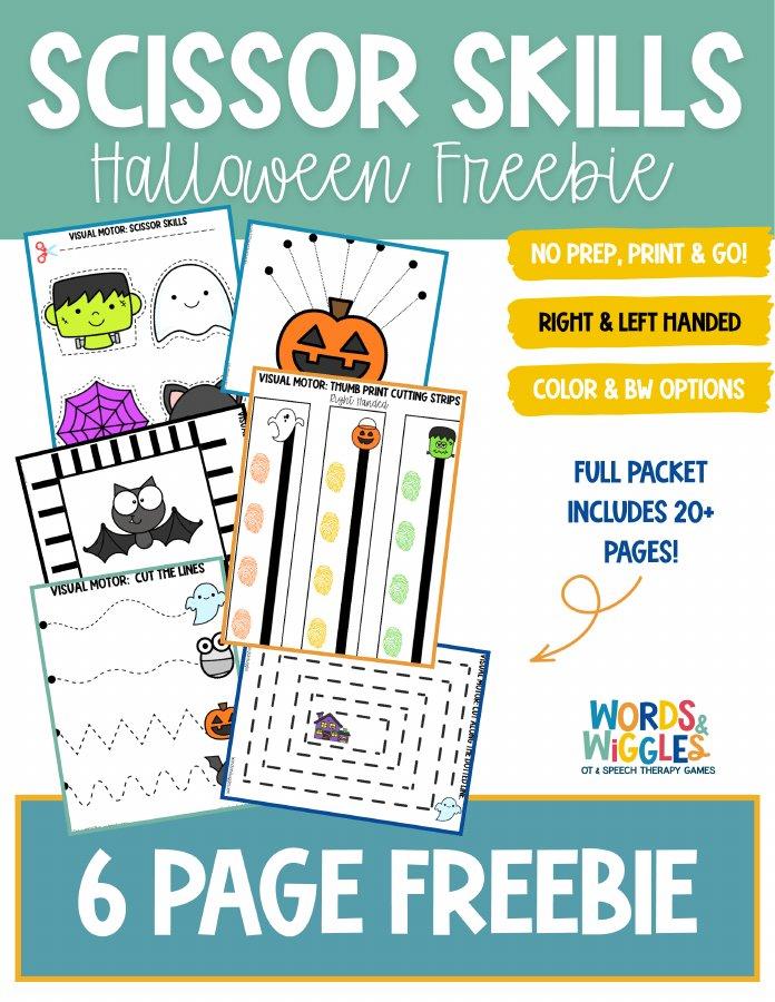Halloween Scissor Skills printable cover