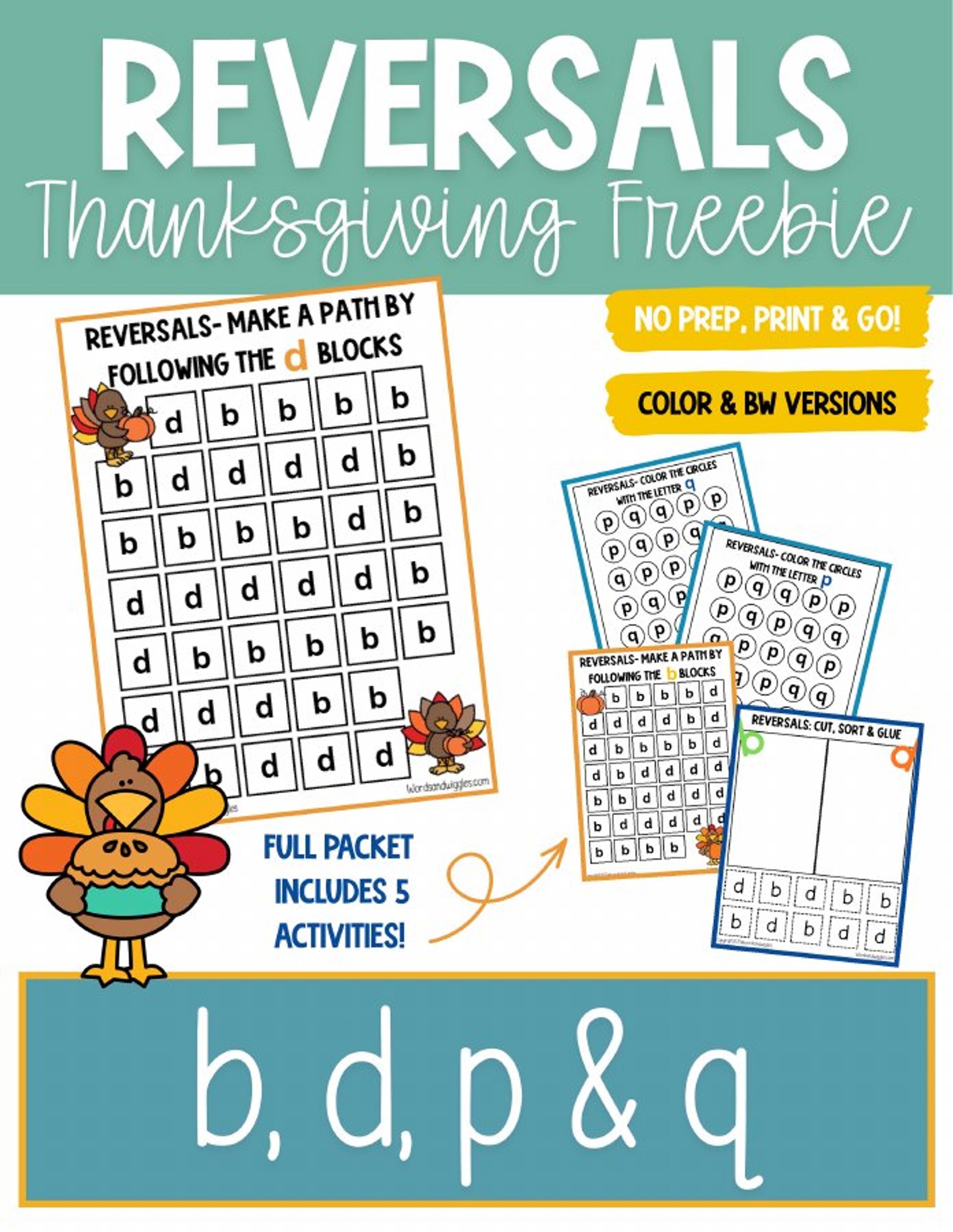 Thanksgiving Reversals printable cover