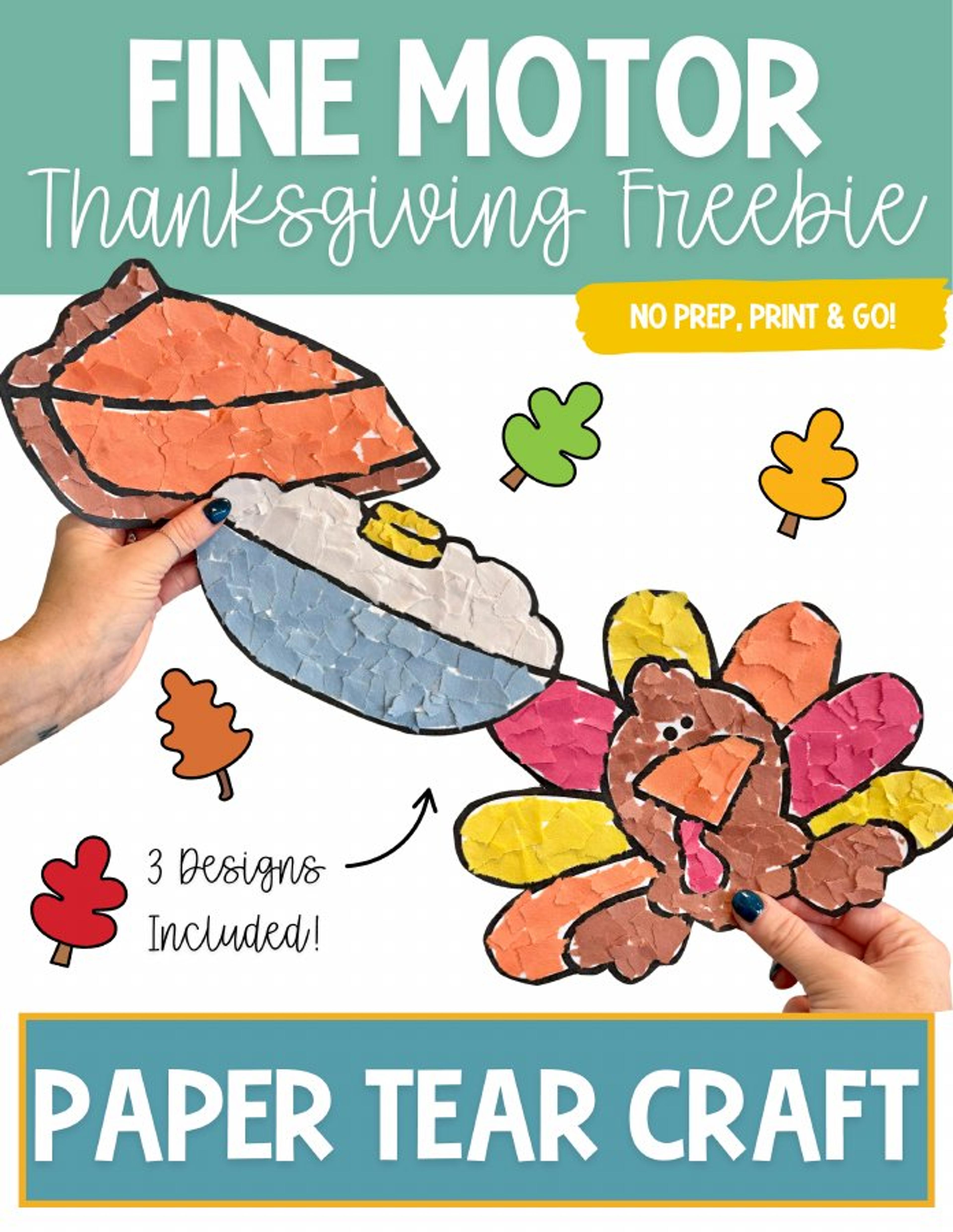 Thanksgiving Paper Tear printable cover