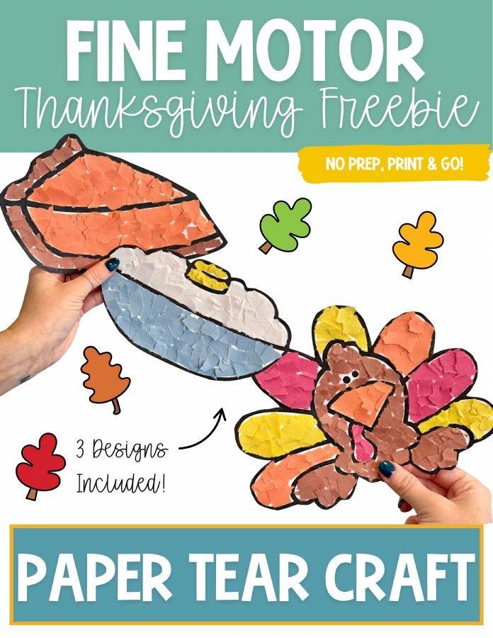 Thanksgiving Paper Tear printable cover