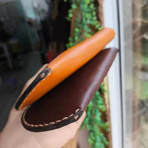 ซองหนังใส่แว่นตาสีน้ำตาลเข้มสไตล์วินเทจ ผลิตจากหนังแท้คุณภาพสูงสำหรับพกพา - 03