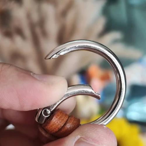 พวงกุญแจดอกไม้หนังแท้ฟอกฝาดสีธรรมชาติ งานแฮนด์เมดเย็บมือสำหรับใช้ห้อยกุญแจและห้อยกระเป๋า - 06