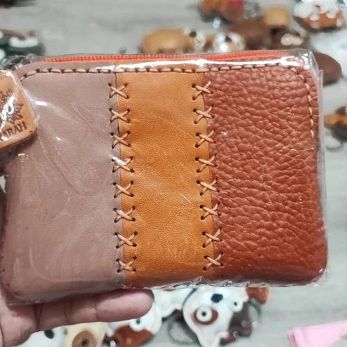 กระเป๋าใส่เหรียญหนังวัวแท้ 100% งานแฮนด์เมดเย็บมือ ใส่บัตร ATM และธนบัตรได้ - 03