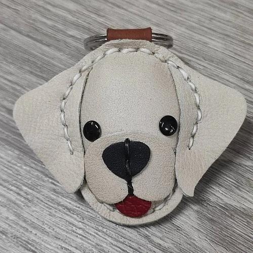 พวงกุญแจหมาหนังแท้รูปโกลเด้นและลาบาดอร์ งานฝีมือเย็บมือ สำหรับห้อยกระเป๋าและกุญแจรถ - 05