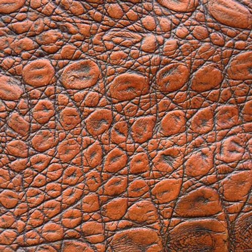 พื้นผิวหนังจระเข้สีน้ำตาลเข้มพร้อมลวดลายเกล็ดชัดเจน