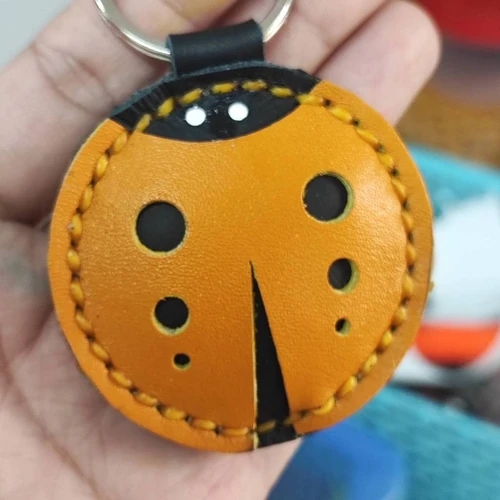 พวงกุญแจเต่าทองหนังแท้แฮนด์เมด ดีไซน์สีสันสดใสสำหรับห้อยกระเป๋าและกุญแจรถ - 02