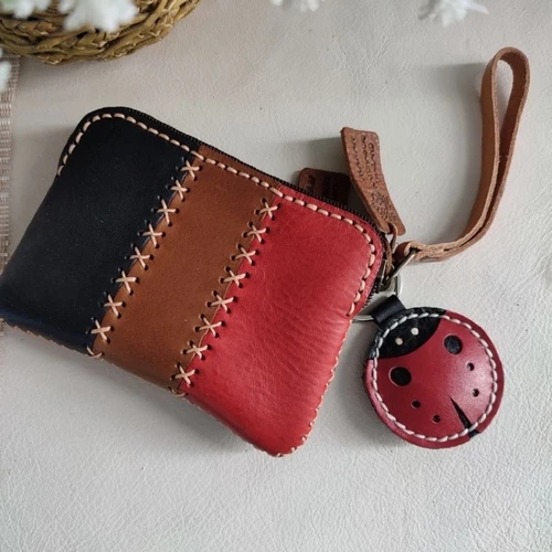 พวงกุญแจเต่าทองหนังแท้แฮนด์เมด ดีไซน์สีสันสดใสสำหรับห้อยกระเป๋าและกุญแจรถ - 07