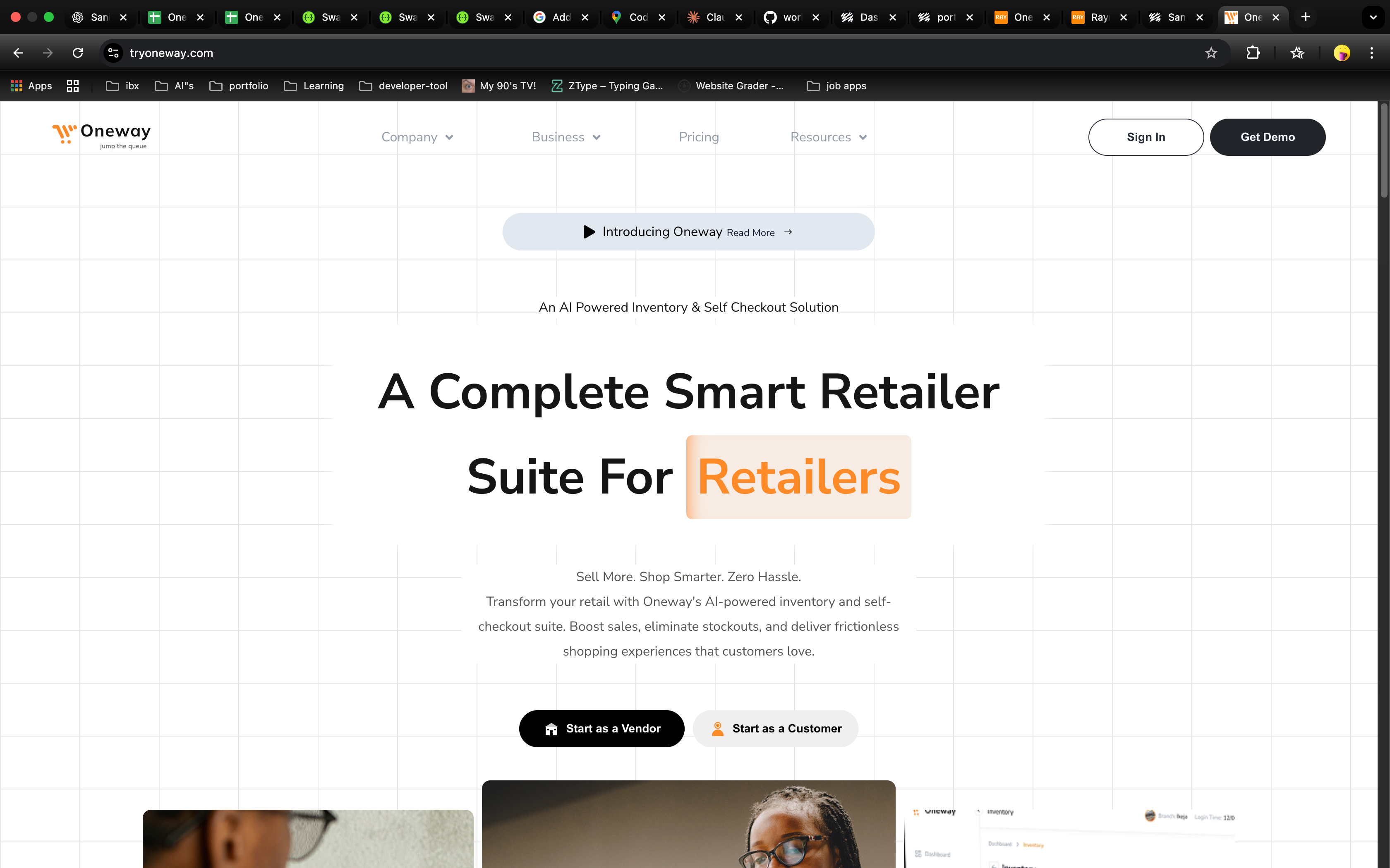 Oneway webapp/Website project preview