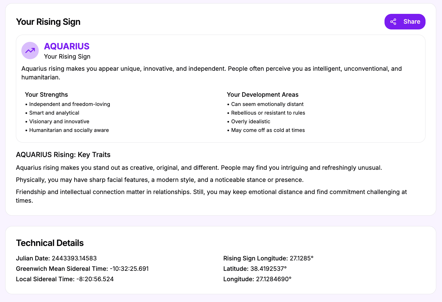 Ascendant Sign Calculation Guide for Those Who Do Not Know Their Birth Time