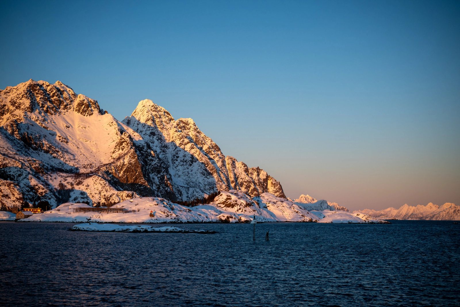 A view of the mountains outside of Henningsvær Norway
