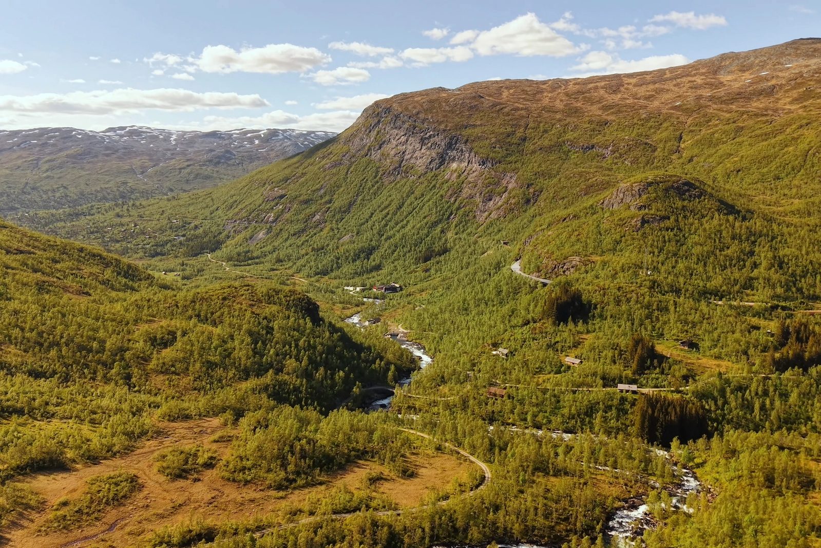 A view over the Raundalen valley in the summer in western Norway