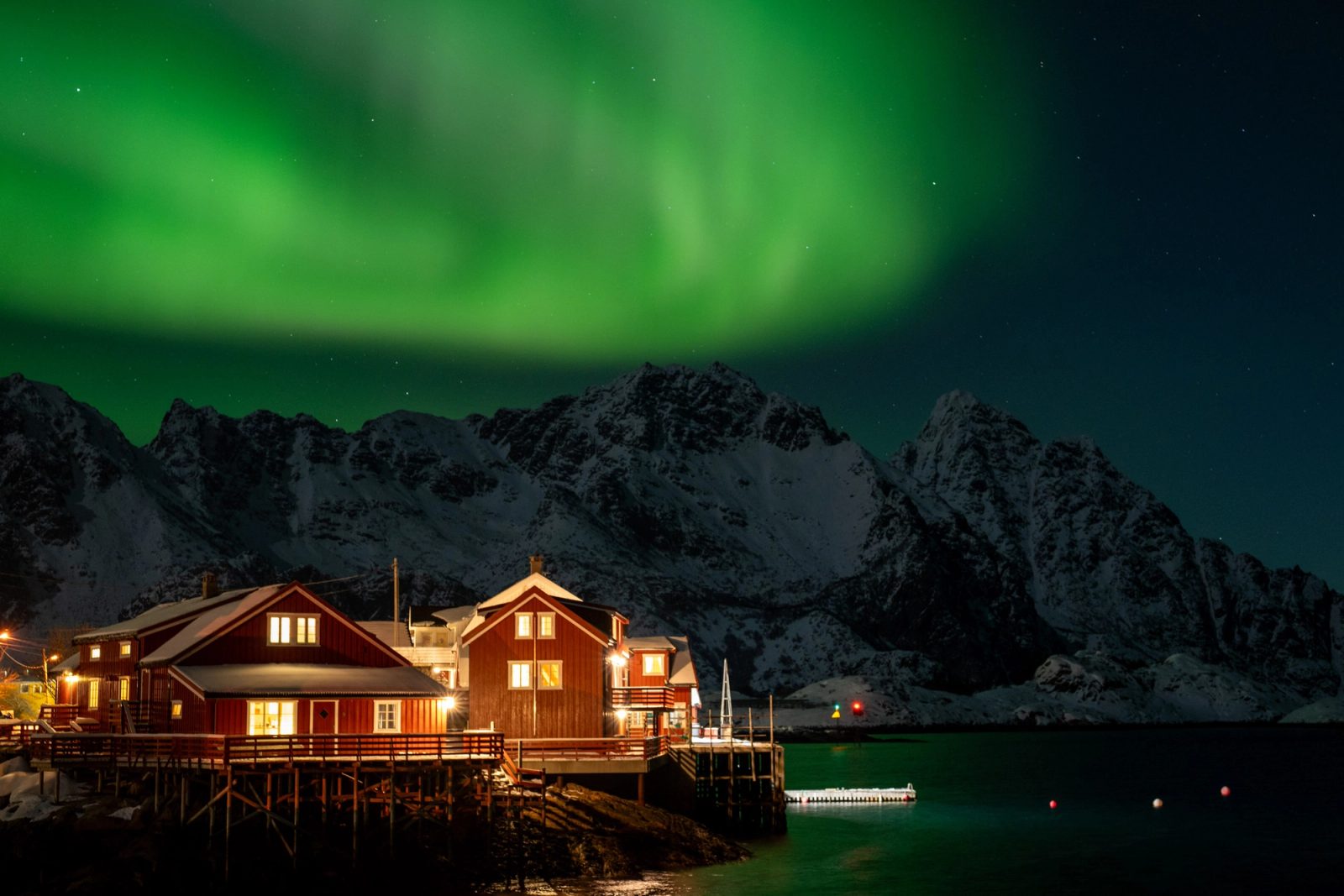 Northern lights over Lofoten