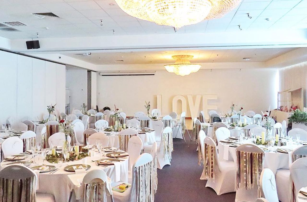 Emerald Room set for a function