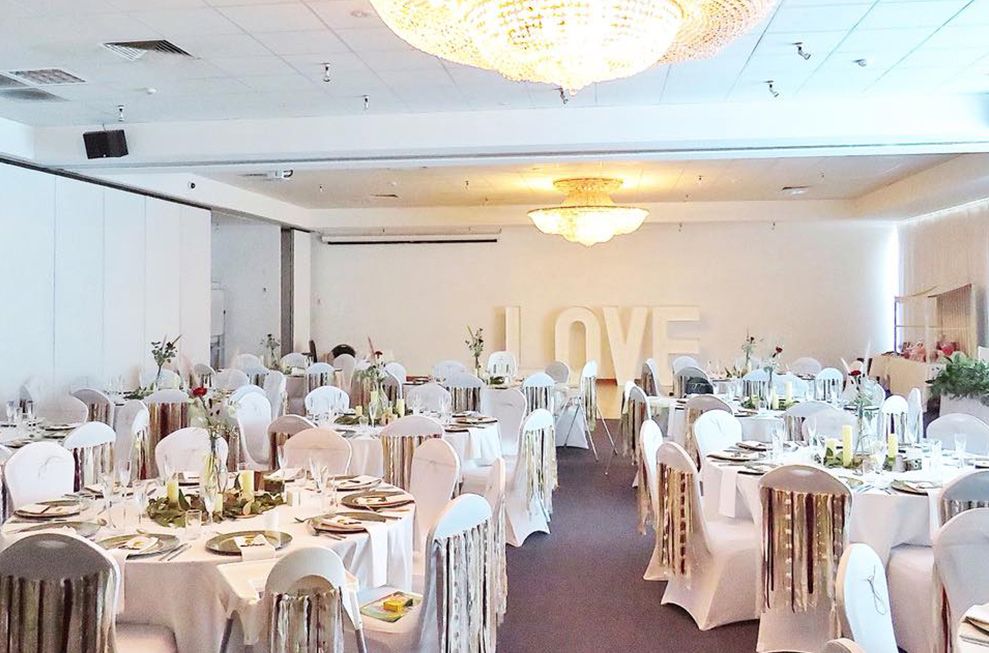 Emerald Room set for a function