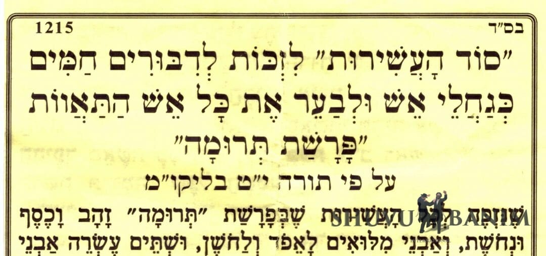 "סוד העשירות" לזכות לדבורים חמים כגחלי אש - תפילה לפרשת תרומה מהגה"צ הרב אליעזר ברלנד שליט"א