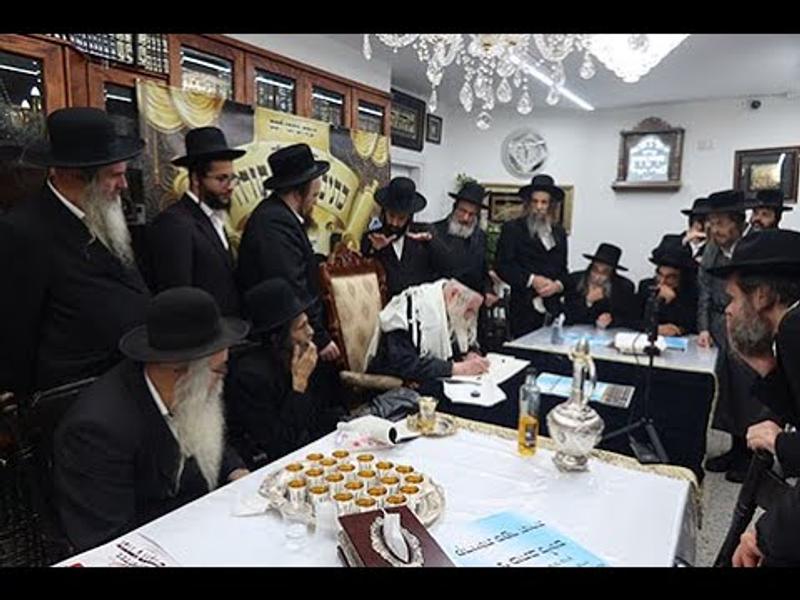 מעמד כתיבת ספר התורה להצלת עם ישראל והשיעור המלא מהרב אליעזר ברלנד