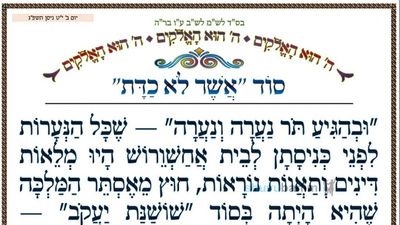 סוד 'אשר לא כדת' • המאמר היומי מהגה"צ רבי אליעזר ברלנד שליט"א