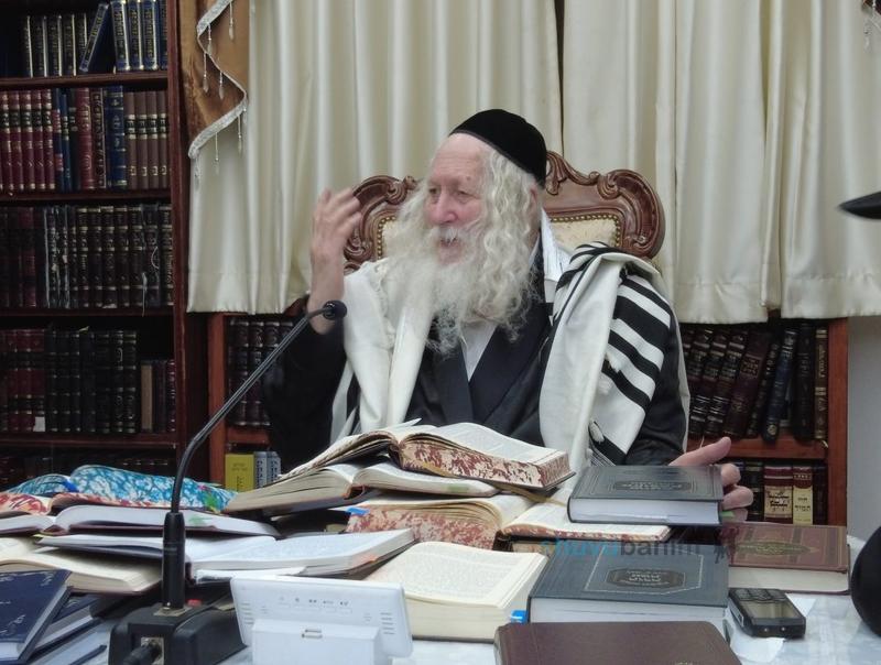 שיעור לשובו בנים נתניה מהגה"צ רבי אליעזר ברלנד שליט"א במעונו