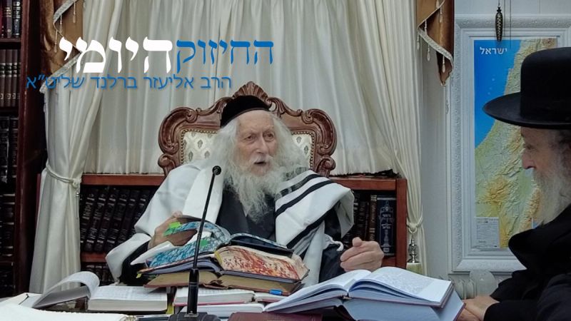 הרב אליעזר ברלנד שליט"א בחיזוק היומי על קדושת בני צרויה