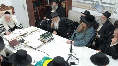 שיעור לאברכי כולל חצות בקבר רחל במעונו של הגה"צ רבי אליעזר ברלנד שליט"א