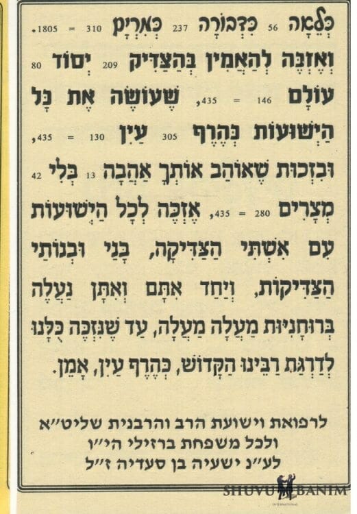 #692 Prayer that my family should be Tzaddikim