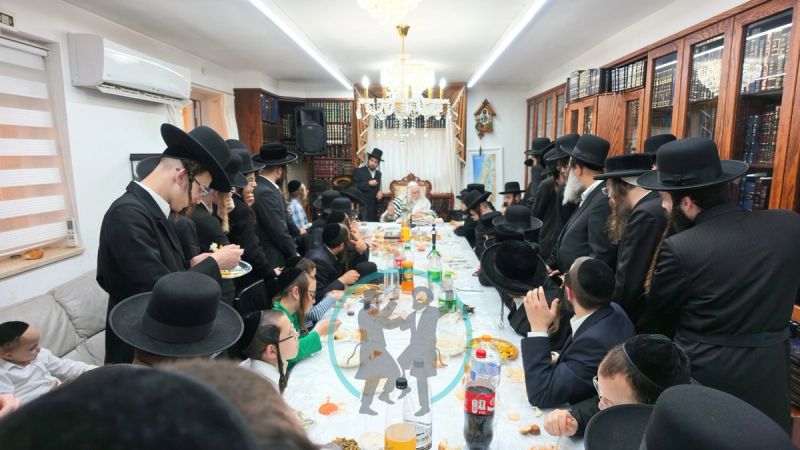 The seudas mitzvah at the home of Rabbi Eliezer Berland shlit"a