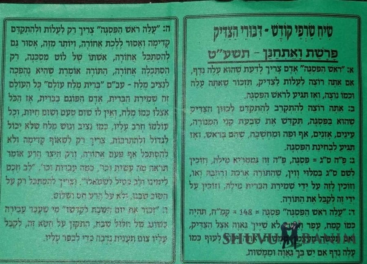 תפילות לט"ו באב שבת נחמו פרשת ואתחנן - הגה"צ הרב אליעזר ברלנד שליט"א