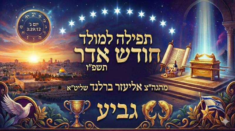 תפילה למולד חודש אדר תשפ"ו מהגה"צ הרב אליעזר ברלנד שליט"א