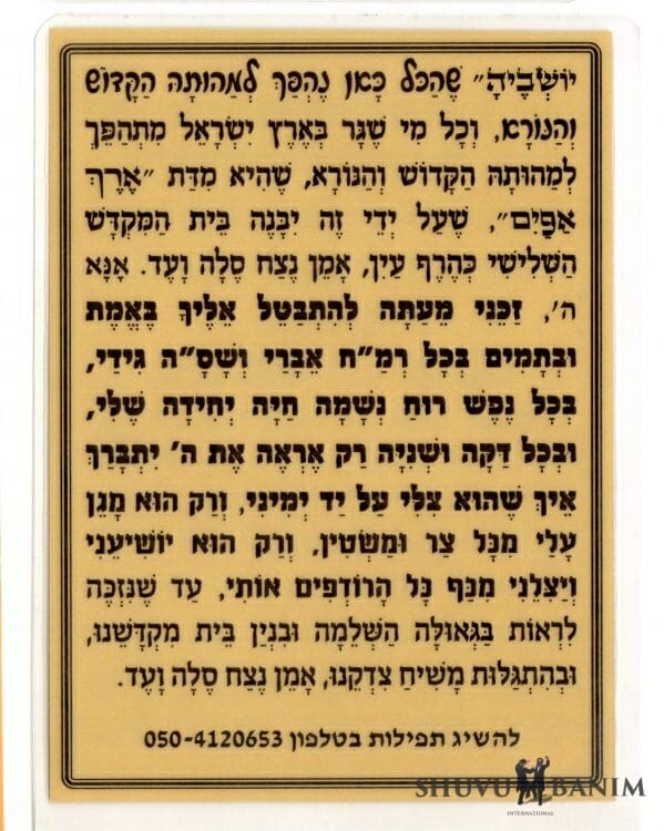 #5049 Prayer to rectify the sin of the spies