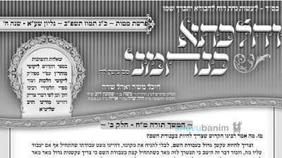 עלון שפיר אמר נחמני - פרשת מטות תשפ"ב