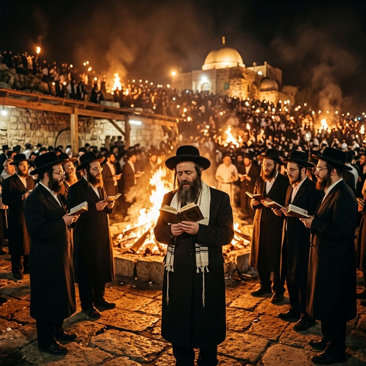 Shuvu Banim Say Tikkun Chatzos in Meron to Sweeten Decrees