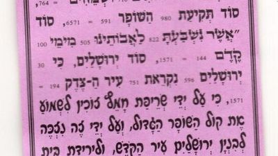 #1410 Prayer for burning chametz