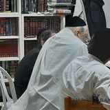 הגה"צ הרב אליעזר ברלנד שליט"א לומד עם משפחת שנבויים