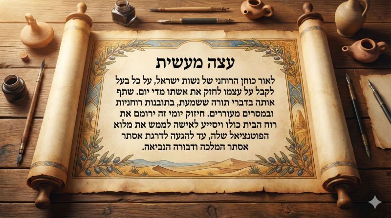 תמונת עצה לחיזוק היומי האישה לא חוטאת