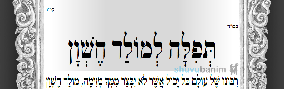 הַחוֹדֶשׁ שֶׁבּוֹ יִבָּנֶה הַבַּיִת הַשְּׁלִישִׁי • תפילה למולד חודש מרחשון התשפ"ד מהגה"צ רבי אליעזר ברלנד שליט"א