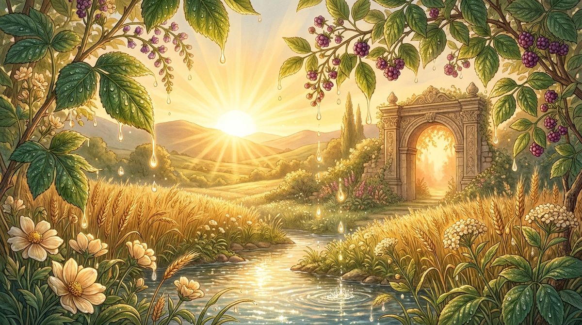 סוד הטיפות מגן עדן וכוחו של חצות הלילה