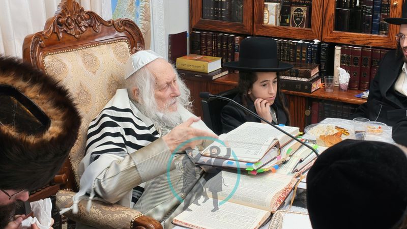 Rabbi Eliezer Berland shlit"a with the bar mitzvah boy