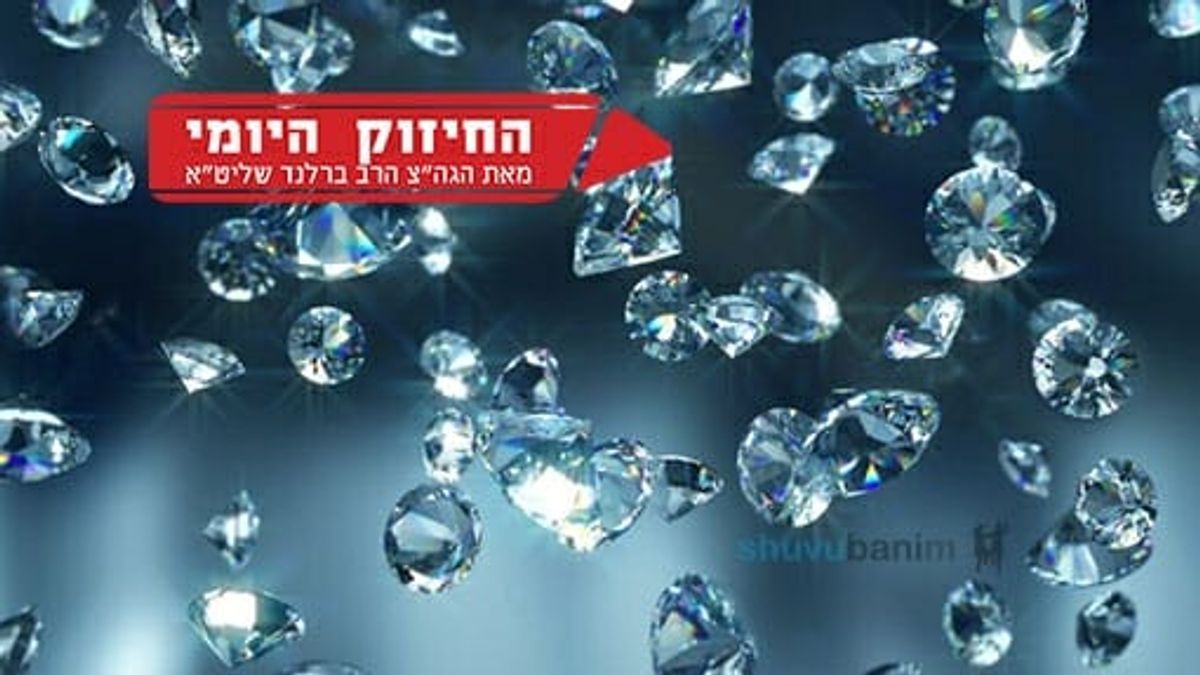 בזיונות? זורקים עליך יהלומים! החיזוק היומי הגה"צ הרב אליעזר ברלנד שליט"א