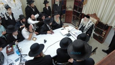 שיעור לכולל ברסלב לוד במעונו של הגה"צ רבי אליעזר ברלנד שליט"א