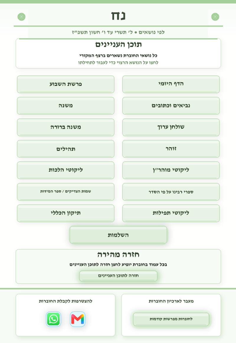 Otzrot Yehudim Issue 841 — Parashat Noach
