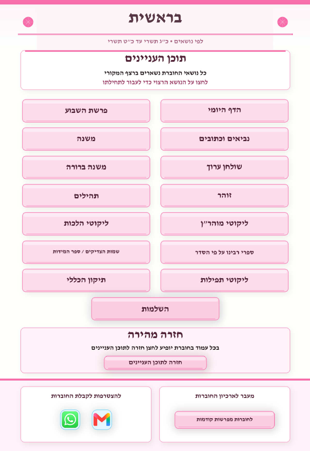 Otsrot Yehoudim Numéro 840 — Parachat Beréchit