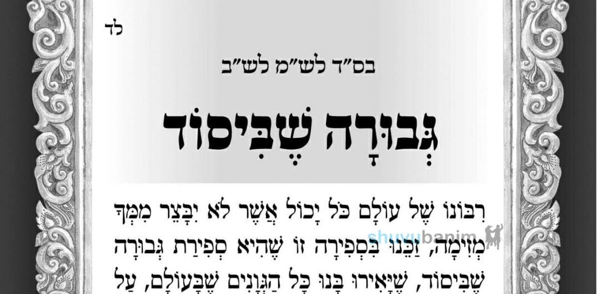 תפילה לגבורה שביסוד מאת הגה"צ רבי אליעזר ברלנד שליט"א