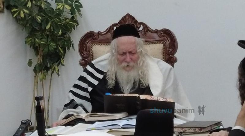 חבורה ושיעור לנבחני מפעל התורה במעונו של הגה"צ רבי אליעזר ברלנד שליט"א