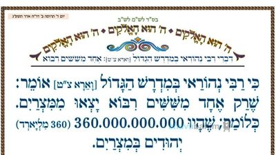 סוד "אחד מששים רבוא" • המאמר היומי מאת הגה"צ רבי אליעזר ברלנד שליט"א