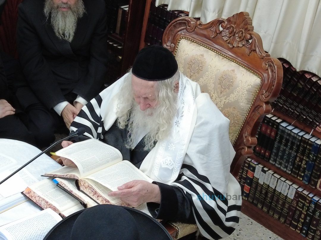 שיעור לבחורים מישיבת 'שפת אמת' - גור במעונו של הגה"צ רבי אליעזר ברלנד שליט"א