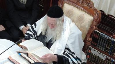 שיעור לבחורים מישיבת 'שפת אמת' - גור במעונו של הגה"צ רבי אליעזר ברלנד שליט"א