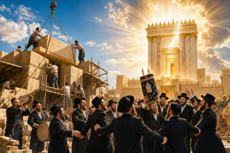סוד שמחת חתן וכלה: בניין בית המקדש והארת השכינה