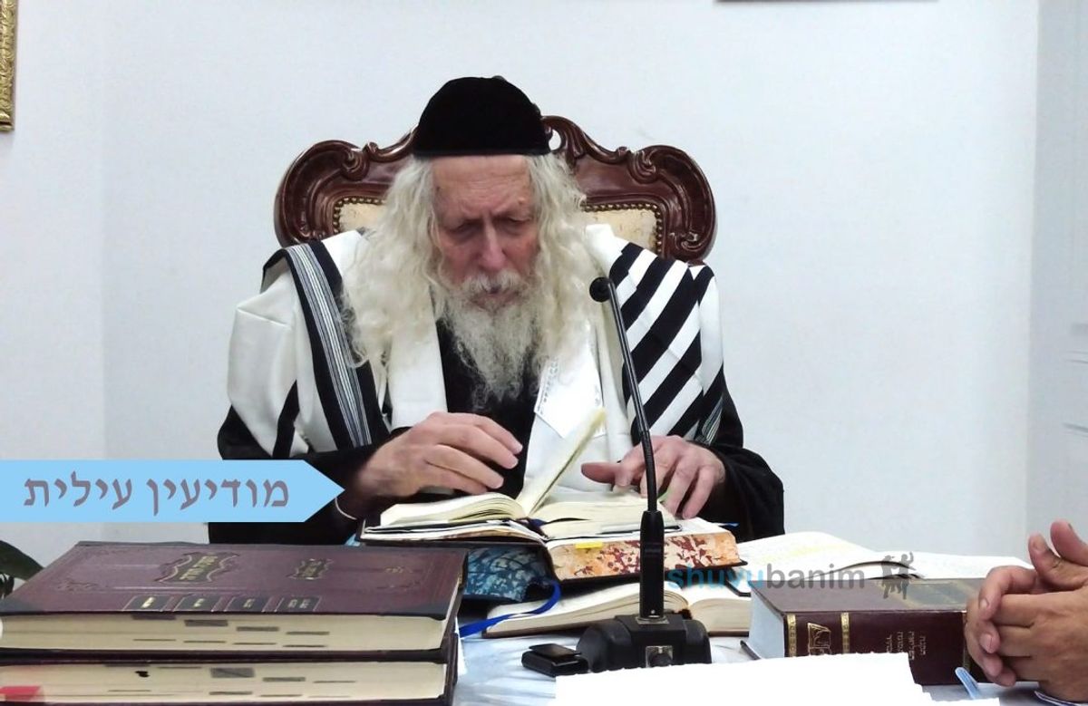 שיעור לחסידי ברסלב מודיעין עילית במעון קודשו של הגה"צ רבי אליעזר ברלנד שליט"א