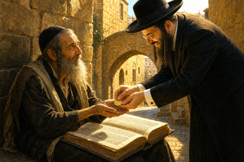 סוד הצדקה: מדוע העני הוא זה שמציל את העשיר?